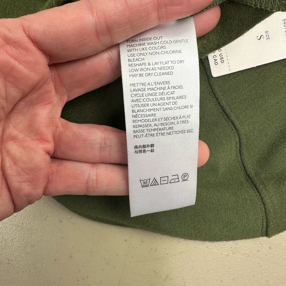 Anthropologie Thalia  Dress Size Small Moss Green Belt Waist Lagenlook Midi NWT - Picture 13 of 14